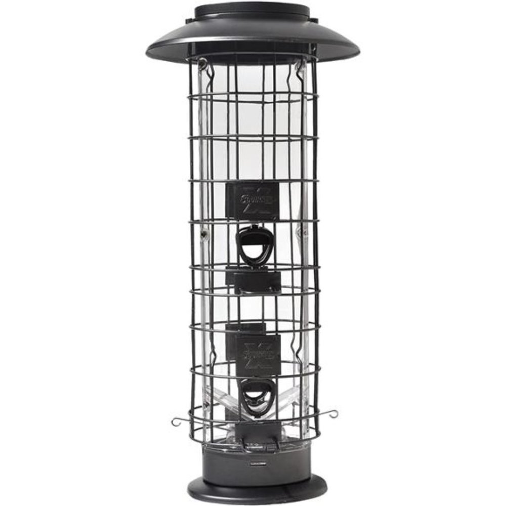 Squirrel-X X4 Squirrel Resistant Bird Feeder, 4 Spring Loaded Perches, 1.5 lb